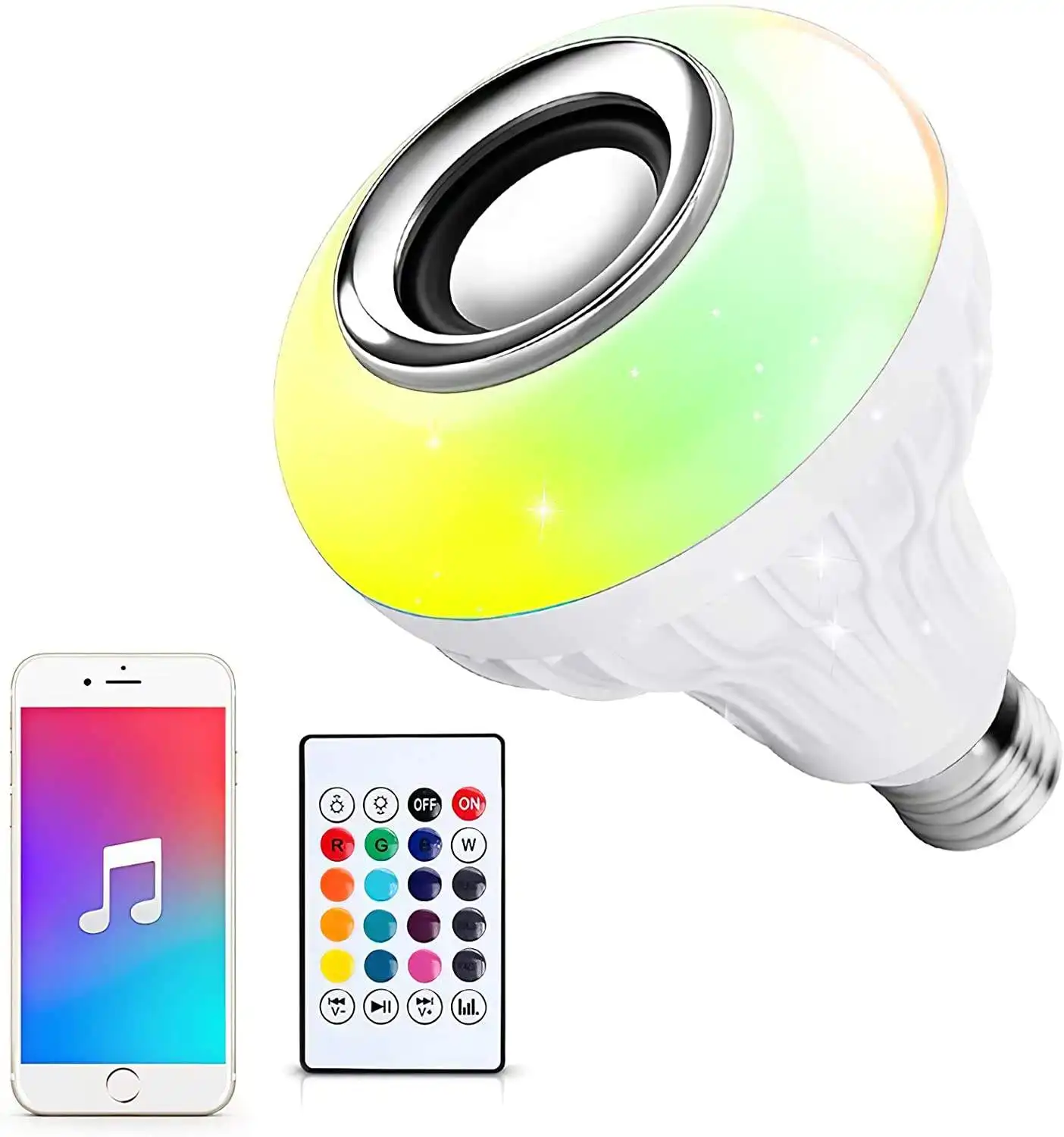 Hot Sale Bluetooth Musik gesteuerte LED-Musik birne Licht lautsprecher PC OEM 80 Preise LED-Lampen SMD 70 Elexa LED 80 W
