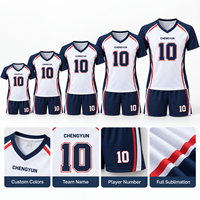 Ensemble de maillots de volley-ball personnalisés pour jeunes, multi-tailles, pour équipes familiales, uniformes d'équipe sublimés, club et école, OEM