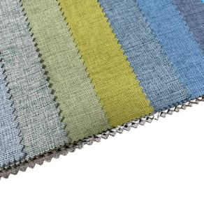 Dos lados ligero efecto de dos colores lino tejido cruzado diseño cortina tela Hotel sala de estar ventana cortinas tela - Product Image 1