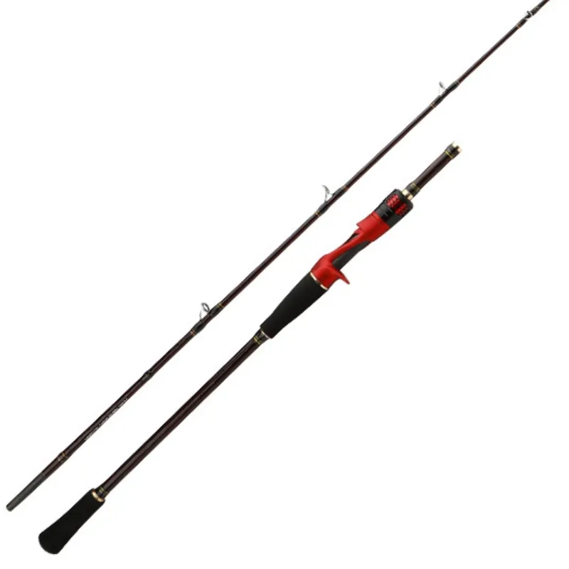 Hoge Kwaliteit Carbon Baitcasting Hengel 1.7M Lange Sectie Telescopische Spinhengel Voor Al Het Zeezout Water