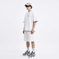 T-shirt Homme Streetwear Coupe Ample Épaules Tombantes en Mélange de Coton 240 g/m² Séchage Rapide Respirant Protection Anti-UV