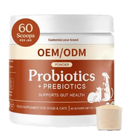 Poudre de Probiotiques et Prébiotiques pour Animaux OEM – Probiotiques Actifs Universels pour Chats et Chiens – Complément Nutritionnel Favorisant la Santé Intestinale