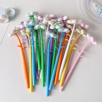 Stylo gel anti-stress en forme de fleur en tissu, cadeau créatif pour la fête des enseignants
