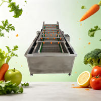 Hoog-efficiënte belletjesreinigingsmachine met aanpasbare productiecapaciteit, geschikt voor werkplaatsen voor het reinigen van wortel- en stengelgroenten.