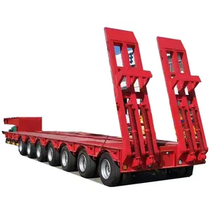 Thấp Cậu Bé Lowbed Thấp Loader Để Bán Kéo Dài Tải Thấp Sàn Trailer Thủy Lực Lưỡi Gió Giao Thông Vận Tải