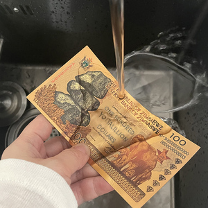 1000 cái/lốc <span class=keywords><strong>zimbabwe</strong></span> Một Trăm yottaillion đô la tiền giấy vàng voi hóa đơn ghi chú trong bộ sưu tập hộp và quà lưu niệm - Product Image 4