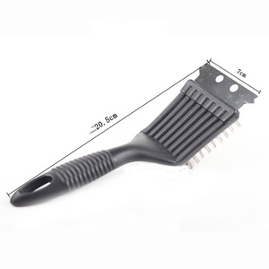 Brosse à poils en acier – Outil de nettoyage robuste pour barbecue avec manche en plastique – Portable, résistant à la rouille, pour gaz et charbon de bois - Product Image 2
