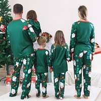 Pyjamas de Noël à Manches Longues et Taille Élastique de Style Européen et Américain pour Famille, Tenue d'Intérieur pour l'Hiver