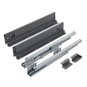 Self Closing Drawer Slide Metal Box Drawer Slide Soft Closing Elegant Tandem Box Slim Kitchen Drawer System For Furniture Cabinet