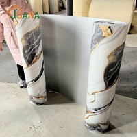 Rouleau d'autocollants muraux en marbre 3D autocollants pelables pour cuisine et salle de bain en vinyle