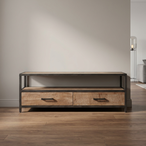 Mueble de TV Móvil de Metal con Altura Ajustable, Estilo Industrial, para Sala de Estar, Hogar u Oficina - Product Image 2