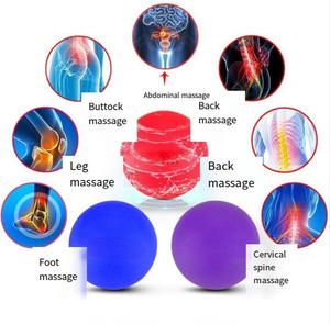 Bola Pijat Silikon 6.3cm Bola Hoki Kebugaran Relaksasi Otot Bola Fascia Bola Pijat Kebugaran Bola Pelepas Jaringan Dalam - Product Image 2