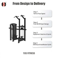 Machine de musculation assistée pour tractions et dips, série YJCJ K809, équipement professionnel de musculation pour salle de sport, conception 3D gratuite