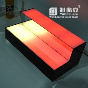 Wholesale Customized Premium for 3-Layer LED Acrylic Wine Rack Modern Freestanding Stepped Display with <b>Control</b> - Product Image 3