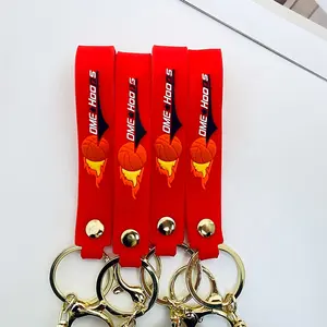 China Supplies Custom Logo Anime Kids Gift Souvenir Soft PVC Keychains Cartoon Bicycle Key Ring