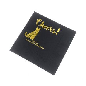Customize Branded 33x33 CM Cocktail Napkin <b>Tissue</b> Napkin Servietten Restaurant Linen Napkins - Product Image 5