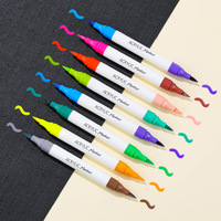 Ensemble de marqueurs double face à base d'alcool acrylique pour étudiants en art avec effet aquarelle