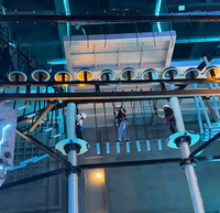 Aire de jeux intérieure pour enfants sur le thème de l'océan, labyrinthe multi-niveaux, toboggan tubulaire, piscine à balles pour centre commercial pour enfants FEC