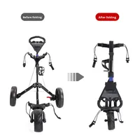 Chariot de golf pliable en gros, chariot à trois roues, sac, chariot à main, produits des fabricants, chariot pliable moderne