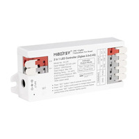 Contrôleur LED E2-ZR 2 en 1 Zigbee 3.0 2.4G Tuya sans outil, 2 modes de sortie, DC12-24V pour bande LED monochrome et double blanc