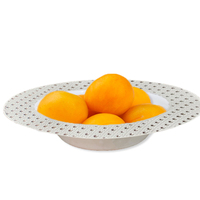 Ensemble de 7 assiettes en plastique à pois de Noël, récipients alimentaires en plastique pour fête