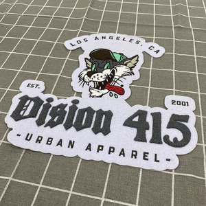 大型鉄プレッピー犬ピンクシェニールマスコットパッチ - Product Image 5