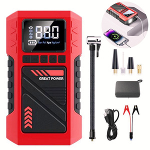 Great Power Jump Starter 12V 300A Digital Screen Air <b>Pump</b> Car Emergency - Product Image 4
