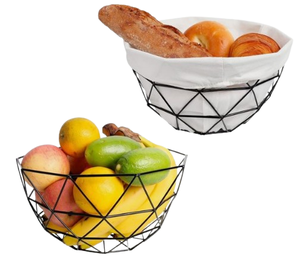 Panier à pain en métal d'acier inoxydable utilisé à la table de cuisine à la maison pour servir et stocker le pain frais - Product Image 3