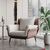 Luxuriöses Populäres Design Freizeit Einzelsofa Wabi-Sabi Heim Polsterung Sessel Lounge Hotel Wohnzimmer Möbel Akzentstuhl