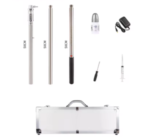 ציוד כיבוי אש 2 ב-1 גלאי עשן וחום בודק ערכת בדיקת אקדח עשן אש משולבת ערכת בדיקה נירוסטה הגנה מפני אש בשדה התעופה - Product Image 2