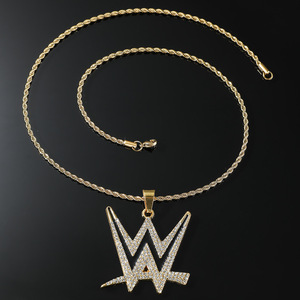 Collar con Colgante de Letra W Simple e Innovador, Estilo Hiphop, Cadena de Acero Inoxidable, Regalo para Hombre, Joyería de Moda - Product Image 1