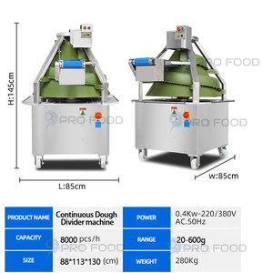 Máquina para hacer Roti de gran capacidad, divisor de masa redondo, divisor de masa de acero inoxidable, máquina redondeadora para bollos - Product Image 5