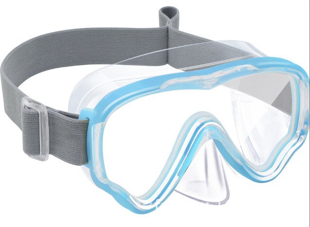 Silicone transparent bleu clair