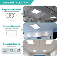 Livraison rapide depuis l'entrepôt allemand : Panneau LED encastré pour bureau, énergie 3CCT, 180lm/W, 600x600, 60x60, 40W, 30W, 22W
