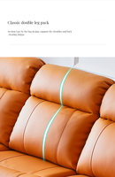 Juego de Sofás Reclinables Eléctricos de Cuero Genuino, Asientos para Cine en Casa, Diseño Moderno, Muebles Seccionales
