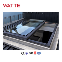 Toit ouvrant en verre motorisé moderne de luxe en alliage d'aluminium avec éclairage LED intégré et système de contrôle intelligent