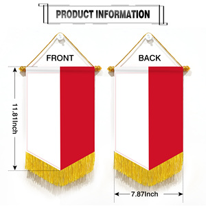 Wholesale Mini Pennant Car Flags Monaco Wall Decor <b>Small</b> Ornaments Hanging Digital Printing Satin Material - Product Image 3