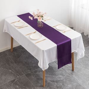 Chemin de <span class=keywords><strong>table</strong></span> en satin coloré Décorations de <span class=keywords><strong>table</strong></span> de banquet de mariage <span class=keywords><strong>La</strong></span> Tavola pour une utilisation de mariage et d'événement - Product Image 1