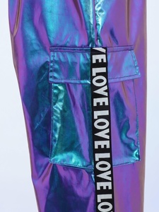 Tenues de danse hip-hop pour filles de 6 à 16 ans, haut et pantalon métalliques, vêtements de danse moderne, jazz, street, standard, latin, costumes d'entraînement - Product Image 5