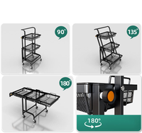 CXT340 Chariot de rangement domestique populaire à trois niveaux pour condiments de cuisine et rangement au sol de chambre
