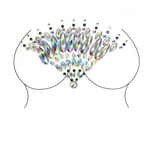 YINGLI Body Jewels Rave Festival Rhinestone Face Body Jewelry Stick on Crystal Tattoo Pezón Pecho Crystal Body Gem Stones - Product Image 1
