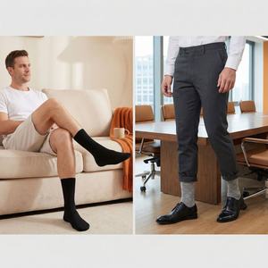Custom Logo Mens Dress <b>Socks</b> Wholesale Formal Business Cotton <b>Socks</b> Men Work <b>Socks</b> Gift Box Packaging Personalized Design - Product Image 6
