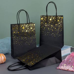 Paper Gift <b>Bags</b> with Handles Valentines Day Birthday Shopping Kraft <b>Bags</b> for Wedding Party Simple Style Carry Paper <b>Bags</b> - Product Image 5