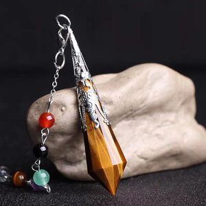 Naturel Blanc clair Quartz Cristal À Facettes Pendentif Esprit Pendule Pendentif En Gros Cristal Propre - Product Image 2