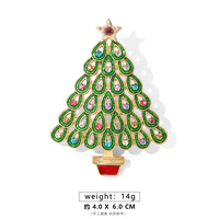 Mode Multi Styles Broches Strass Émail Arbre De Noël Chat Flocon De Neige Broche Décoration De Noël Série Pin pour Cadeau