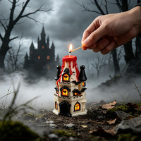 Moule en silicone DIY pour maison d'arbre fantôme d'Halloween, pour bougies parfumées, plâtre et ornements décoratifs