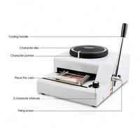 Machine de gaufrage manuelle d'imprimante de braille de carte de PVC