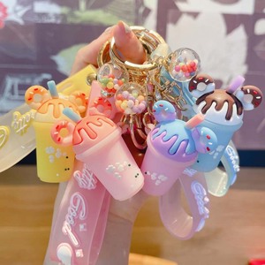 Wholesale Creative Popular Good Quality Cute Gift Ice Cream Key Ring PVC Fashion Bag Charm <b>Miniature</b> Decor for Car Phone - Product Image 4