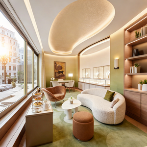 Vetrina in vetro lussuoso con cornice dorata, illuminazione LED, arco personalizzabile e resistente - Product Image 4