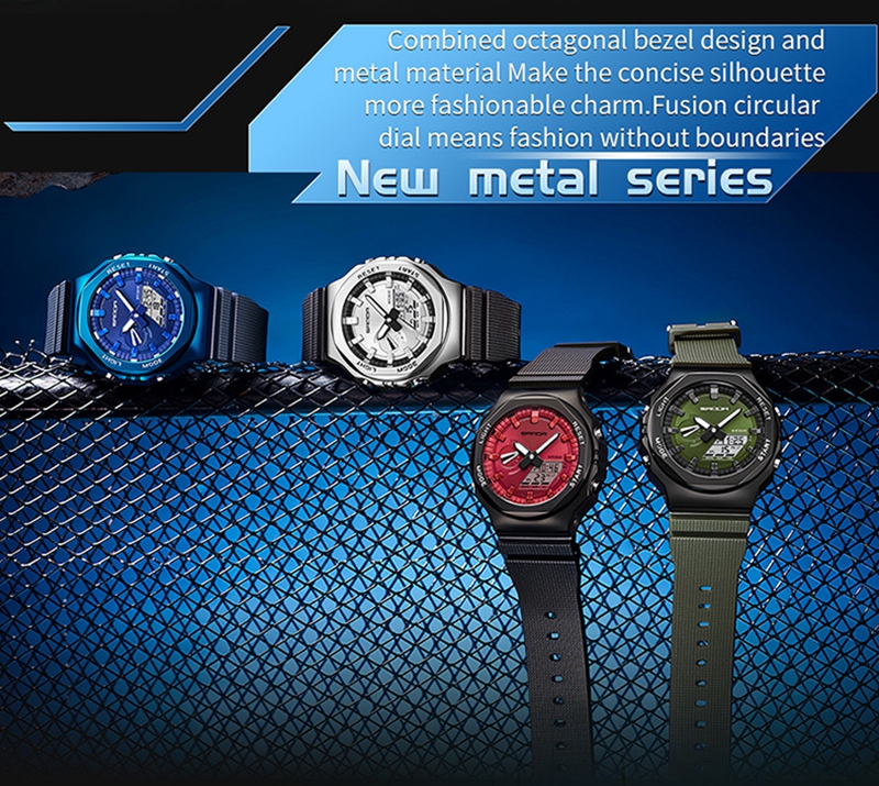 Часы наручные SANDA мужские светодиодные, Многофункциональные цифровые повседневные водонепроницаемые до 50 м, с секундомером, календарем